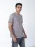 Мужская футболка цвета серый меланж оптом